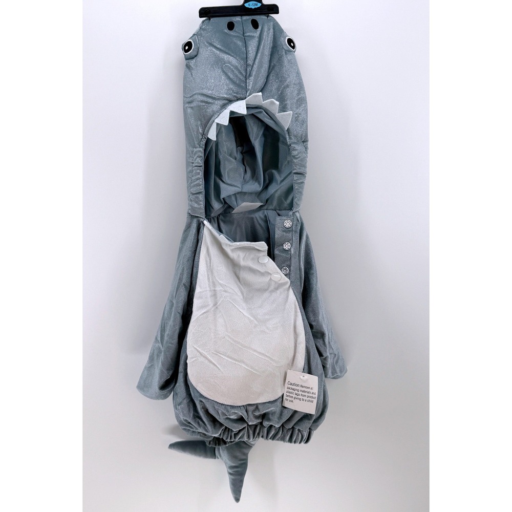 Hyde and Eek Boutique Infant Shark Costume Grey Hooded Pullover 6-12 Months